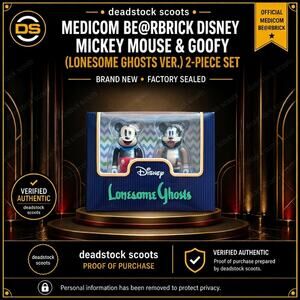 Medicom BE@RBRICK Disney Mickey Mouse & Goofy Lonesome Ghosts 100% 2-Pc Set
